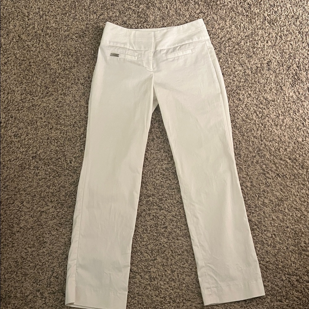 Express Women's White Straight Leg Pants